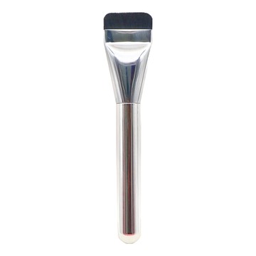 喵汪森林 粉底液調色用具 一字粉底刷 柔軟刷毛 均勻上妝 打造無瑕底妝  1支  不鏽鋼色