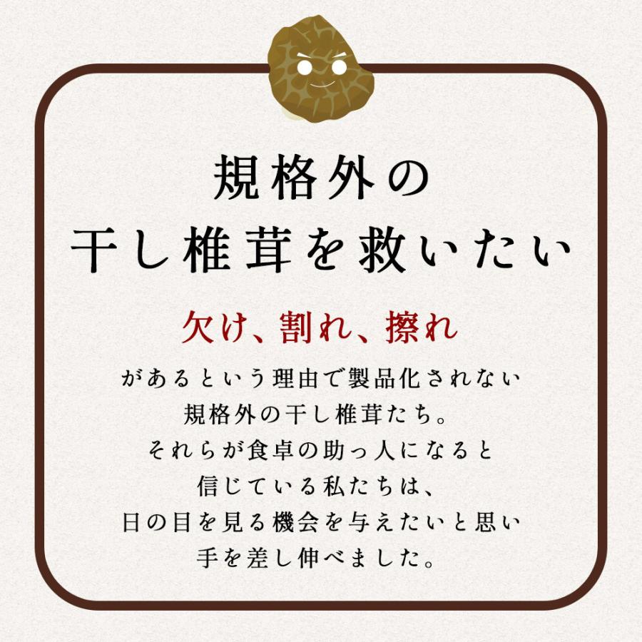 乾燥椎茸 110g 国産 自然栽培 割れ欠け 規格外の助っ人 送料無料 干し 訳あり  国産 大分 ほししいたけ