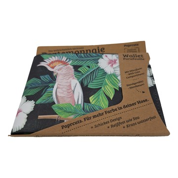 WALLET KAKADU 零錢短夾 杜邦Tyvek材質  11 x 7.8 x 1cm  粉紅鸚鵡