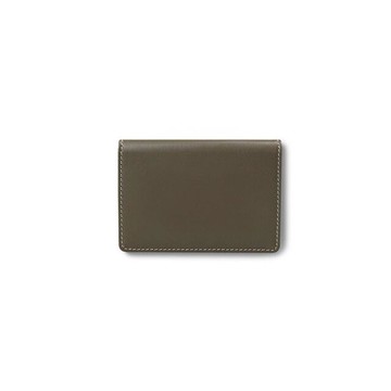 Premium Full-grain Leather Card Case [Khaki]