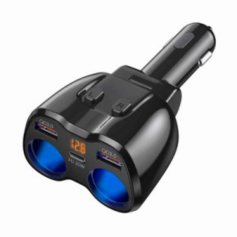 シガーソケット 増設 Otium シガーソケット 2連 Pdw 快速充電 カーチャージャー Usb デュアルqc3 0ポート 高速車の充電器 180w 2ソケッ 通販 Lineポイント最大1 0 Get Lineショッピング