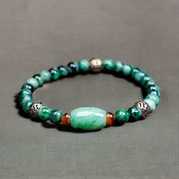 【萬事亨通】翡翠路路通手鍊 | 天然緬甸玉A貨翡翠 | 送禮