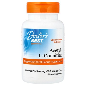 Doctor's Best, 乙酰左旋肉鹼，120 粒素食膠囊（每粒膠囊 500 毫克）