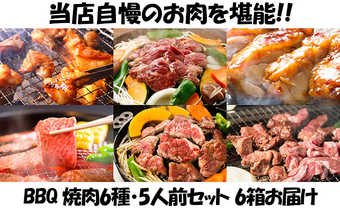 エンジョイ！BBQセット　～焼肉6種　5人前コース～　6箱セット