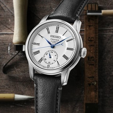 SEIKO 精工 PRESAGE 日本職人工藝 白色琺瑯 機械錶 SPB495J1/6R5H-00D0Z