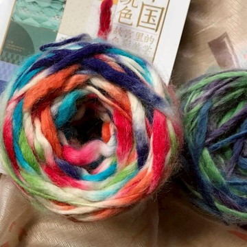 粗毛線編織漸變毛線羊毛大肚紗漸變色特色毛線团 手工毛線 圍巾帽子毛衣包包小物DIY編織手工線 特色線 特殊線