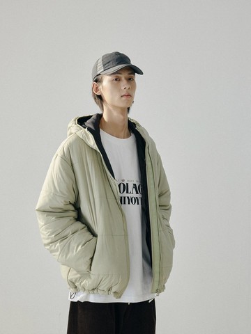 日系復古 / 連帽加厚棉衣外套