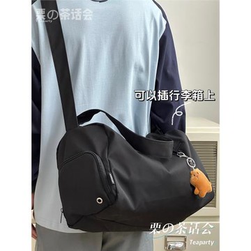 運動瑜伽短途輕便旅行袋大容量斜挎包女學生游泳健身包包背包男潮