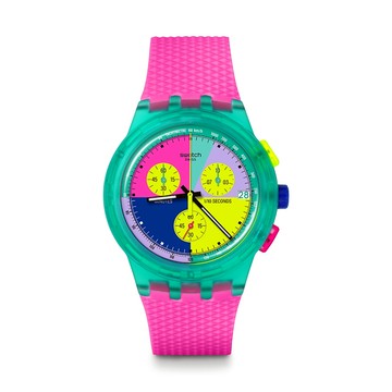 Swatch SWATCH NEON FLASH ARROW 經典手錶 SUSG408 (42mm)【官方旗艦店】