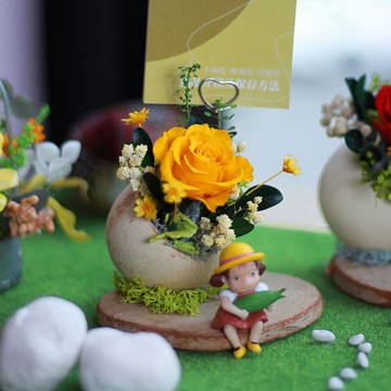 木底名片座-單朵不凋款 聖誕交換禮物