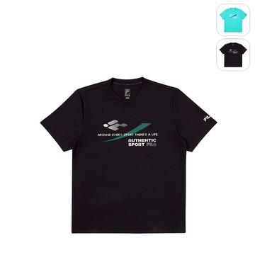【FILA】男性 短袖圓領T恤-黑色 1TEY-1205-BK