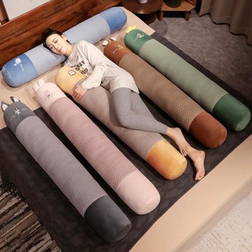 卡通冰絲抱枕睡覺夾腿枕頭床頭靠墊陪你睡臥室床上靠枕長條枕側睡