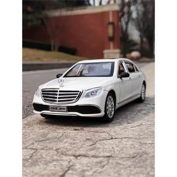 1:24奔馳E300EL六開門聲光回力仿真合金玩具車模型擺件兒童金屬車