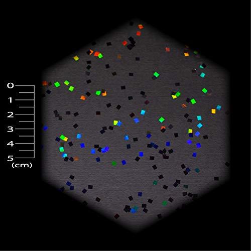DIY MASTER ブラックレインボー ラメ フレーク スクウェア 3mm 500g