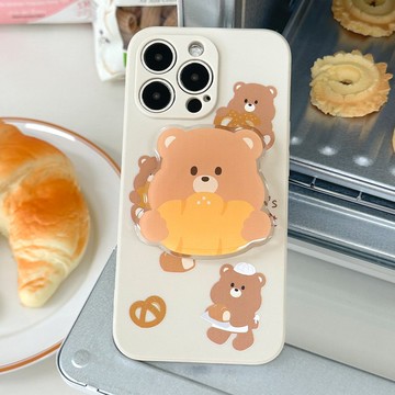 小熊 iPhone16/15/14/13/12/11 保護殼壓克力智慧托克套裝
