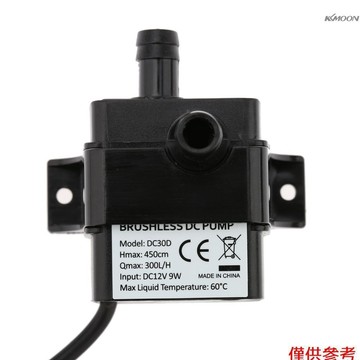 Decdeal 迷你微型直流無刷潛水泵 DC12V揚程4.5米 抽水泵 魚缸循環泵 耐溫60℃