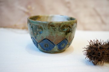 手捏茶盞  綠隱 250ml  茶碗 茶杯  陶杯 主人杯 茶陶