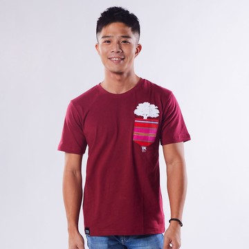 【口袋森林系列】口袋森林經典中性款T-阿美酒紅