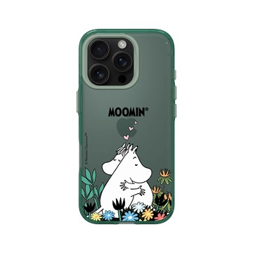 iPhone 16 Pro Clear 憂墨綠 - Moomin - Moomin＆歌妮-擁抱