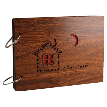 J&K 時尚翻頁式菜單板 (溫馨小屋)  22 x 16cm  1個