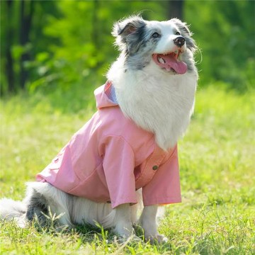 柴犬金毛戶外風衣防雨衣防臟秋冬保暖紅色遛狗寵物中型犬沖鋒衣