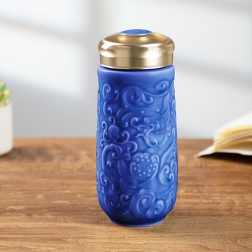 新年送禮精選🎁 | 祥龍獻瑞隨身杯 / 大 / 雙層 / 克萊因藍 330ml