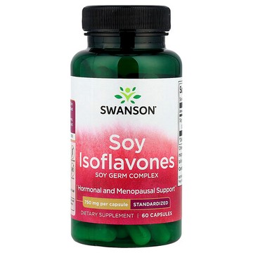 Swanson Vitamins, 大豆異黃酮，750 毫克，60 粒膠囊
