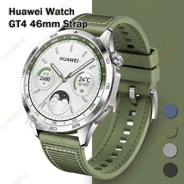 【免運】22 毫米矽膠 + 編織錶帶適用於 huawei watch GT5 4 3 46 毫米手錶 5/4/3 Pro