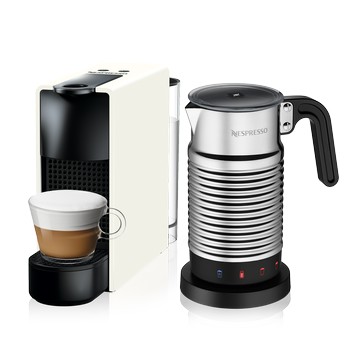 Nespresso ESSENZA MINI 膠囊咖啡機純潔白& AERO4奶泡機組合