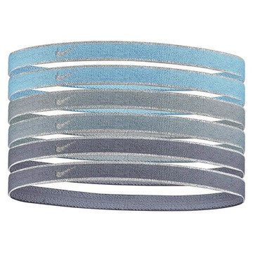 Nike耐吉METALLIC繽紛藍色6入彈性髮帶矽膠防滑材質運動吸汗止汗束髮帶(N1002008407OS)籃球健身自主訓練有氧運動重量訓練棒球桌網球 男朋友生日禮物 女生禮物 送禮推薦 情人節禮物