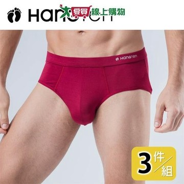 Hang Ten 經典彈力三角褲M~XXL (3件裝) 石墨烯 抑菌抗臭 立體剪裁 內褲【愛買】