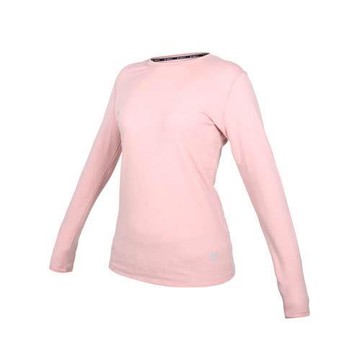 FIRESTAR 女彈性保暖圓領長袖T恤-慢跑 刷毛 保暖 上衣