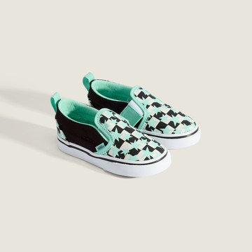Slip-On V 小童款黑白色棋盤格滑板鞋