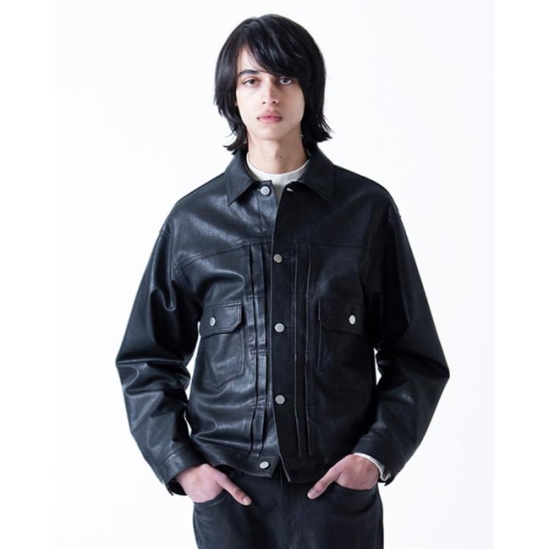 FORSOMEONE LEATHER WORK JACKET フォーサムワン アウター ゴート レザー ワーク ジャケット 2ndタイプ 48  ブラック 78000287 秋冬 | LINEブランドカタログ