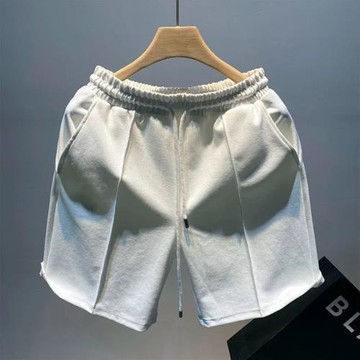 美式休閑短褲男士夏季潮牌寬松大碼薄款外穿運動緝明線5五分短褲