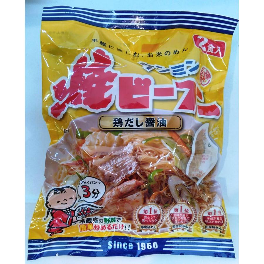 ケンミン 即席焼ビーフン２食入 １２０ｇ 鶏だし醤油 フライパンで3分 冷蔵庫の野菜で簡単　炒めるだけ