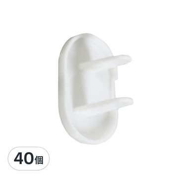 E.dot 防觸電安全插座保護蓋 20入組 白色 ABS材質  3.8 x 2.2 x 2cm  40個