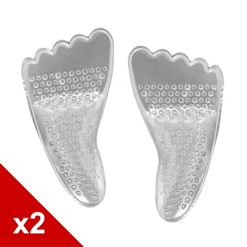 糊塗鞋匠 優質鞋材 H11矽膠隱形腳ㄚ足弓墊 2雙