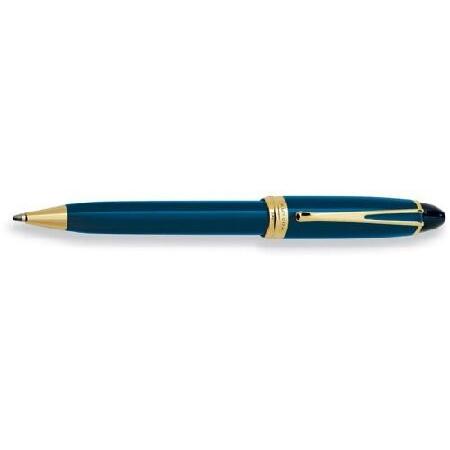 Aurora Ipsilon Deluxe Blue w Gold Trim Ballpoint Pen AU-B32B