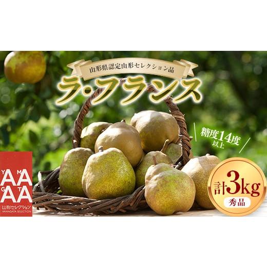 ふるさと納税 山形県 糖度14度以上 洋梨 「山形セレクション ラ・フランス」約3kg FSY-0805