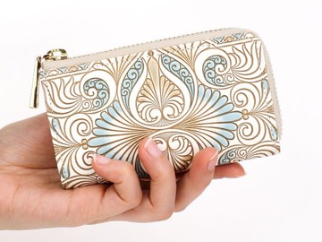 Pinkoi專屬鑰匙包 洛可風藍灰