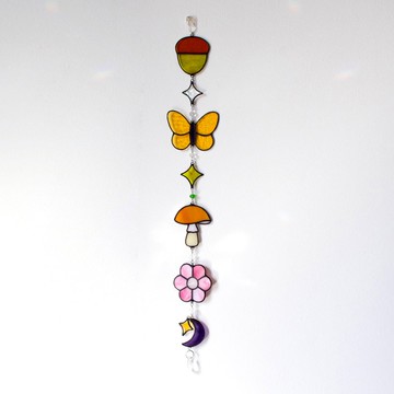 彩色玻璃花環，家居裝飾，喬遷禮物，牆壁裝飾