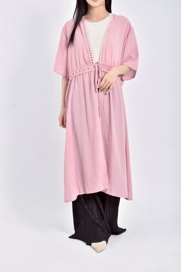 (L) ob style雪紡粉色罩衫