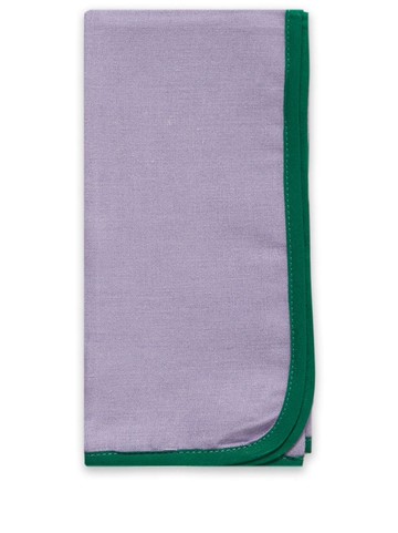 La DoubleJ - contrast-trim linen napkins (set of 2) - unisex - Linen/Flax - One Size - Purple