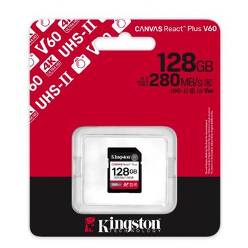 金士頓 SDR2V6 SDXC V60 UHS-II 128G CANVAS React Plus 記憶卡 SDR2V6/128GB