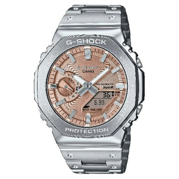 CASIO卡西歐 G-SHOCK  2100 系列 GM-B2100AD-5A 八角形全金屬太陽能藍芽腕錶 橘粉面 44.4mm｜樂天領券現折★全館特惠中★指定刷卡回饋10%