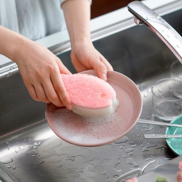 日本製 限定版小魚造型菜瓜布-櫻花 2入/組 共3組 櫻花粉×3