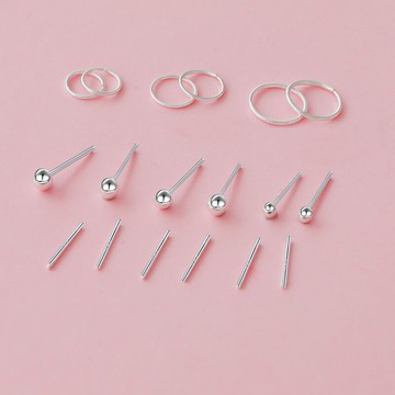 耳釘女純銀針防過敏養耳棒耳棍耳針2022年新款潮簡約小巧耳飾耳環