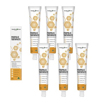【澳洲 Healthy care】蜂膠牙膏(6入組 120g/條)