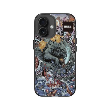 iPhone 16 Clear (相機按鈕) 酷墨灰 - 哥吉拉 Godzilla - 海上大戰